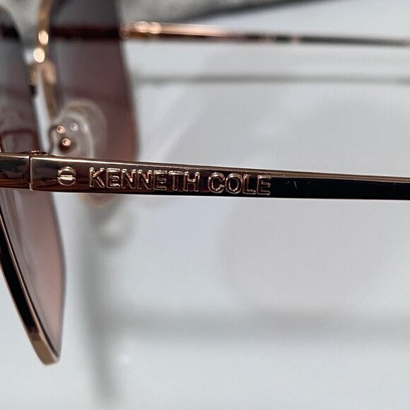 NEW Kenneth Cole Boho Gradient Square Lens Sunglasses in Rose Gold main image 4